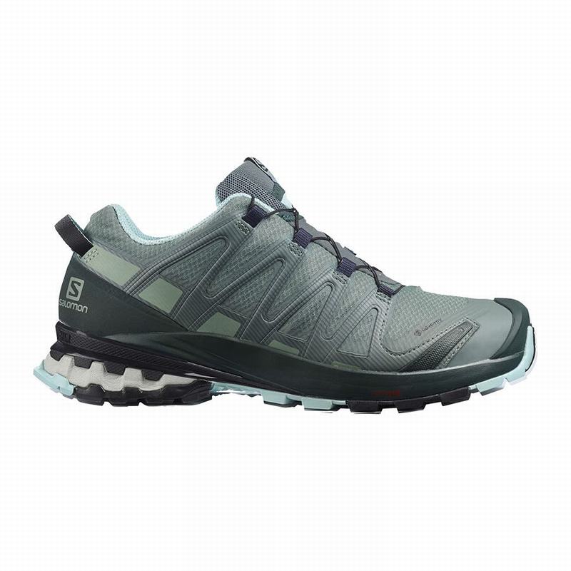 Buty Do Biegania W Terenie Damskie Salomon XA PRO 3D V8 GORE-TEX - Zielone - Polska (548-UBSCIG)